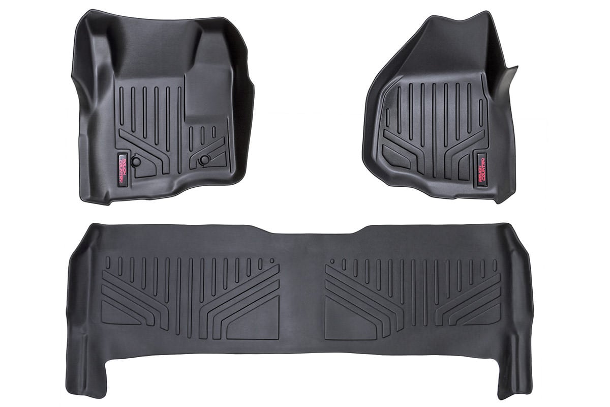 Floor Mats FR & RR Depressed Pedal Ford F-250/F-350 Super Duty (11-16) Rough Country