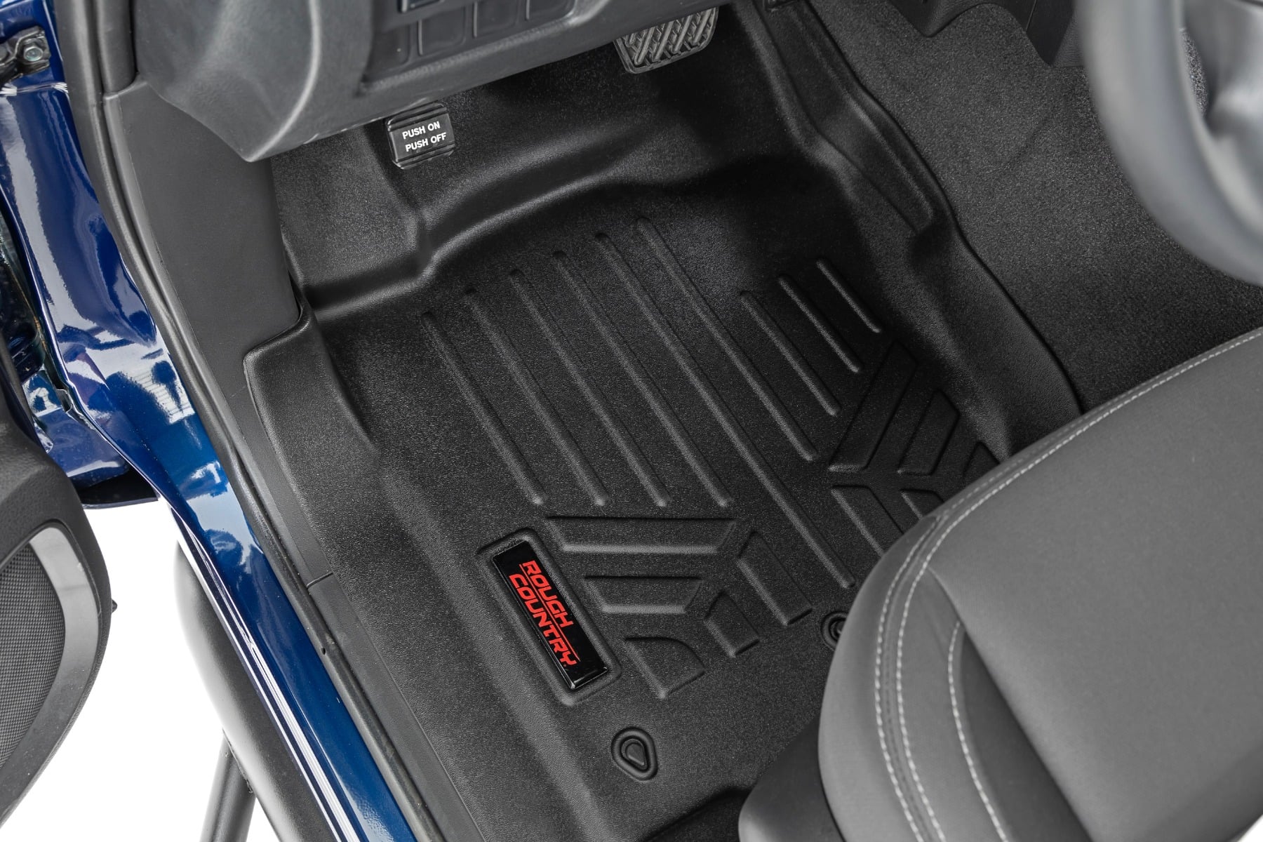 Floor Mats FR & RR Crew Cab Nissan Titan (17-24)/Titan XD (16-24) Rough Country