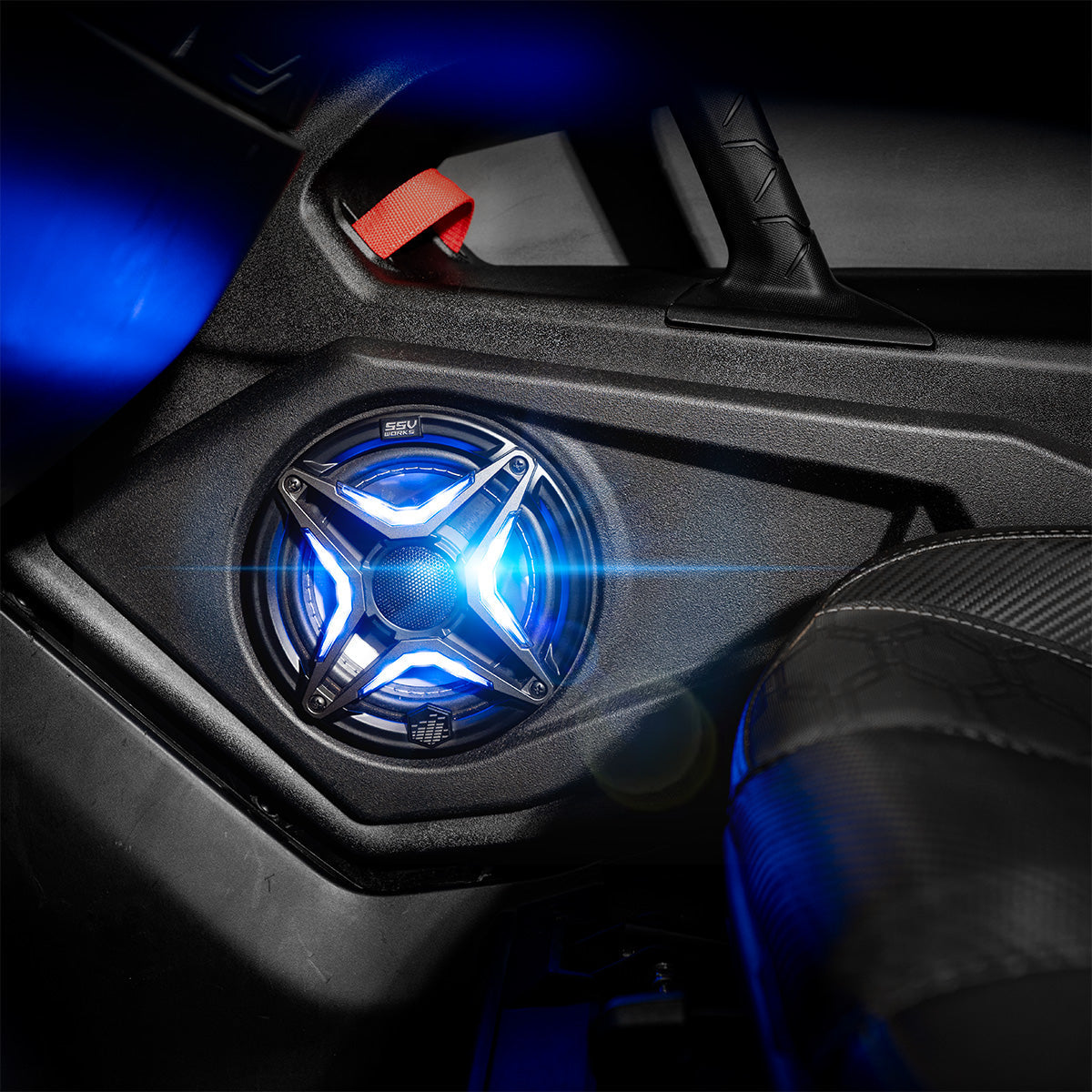 SSV Works V6 6.5in Weatherproof Powersports RGB Full-Range Speakers for UTV's, Boats, RV and more (pair)