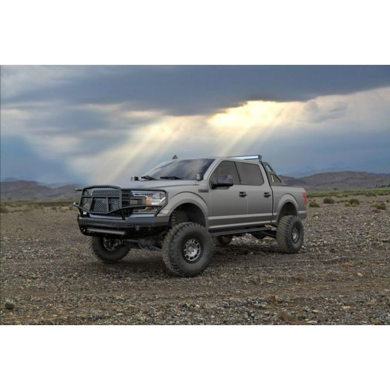 Ranch Hand Midnight Series Front Bumper W/ Grille Guard Fits Select 18-20 Ford F-150 Model MFF18HBM1
