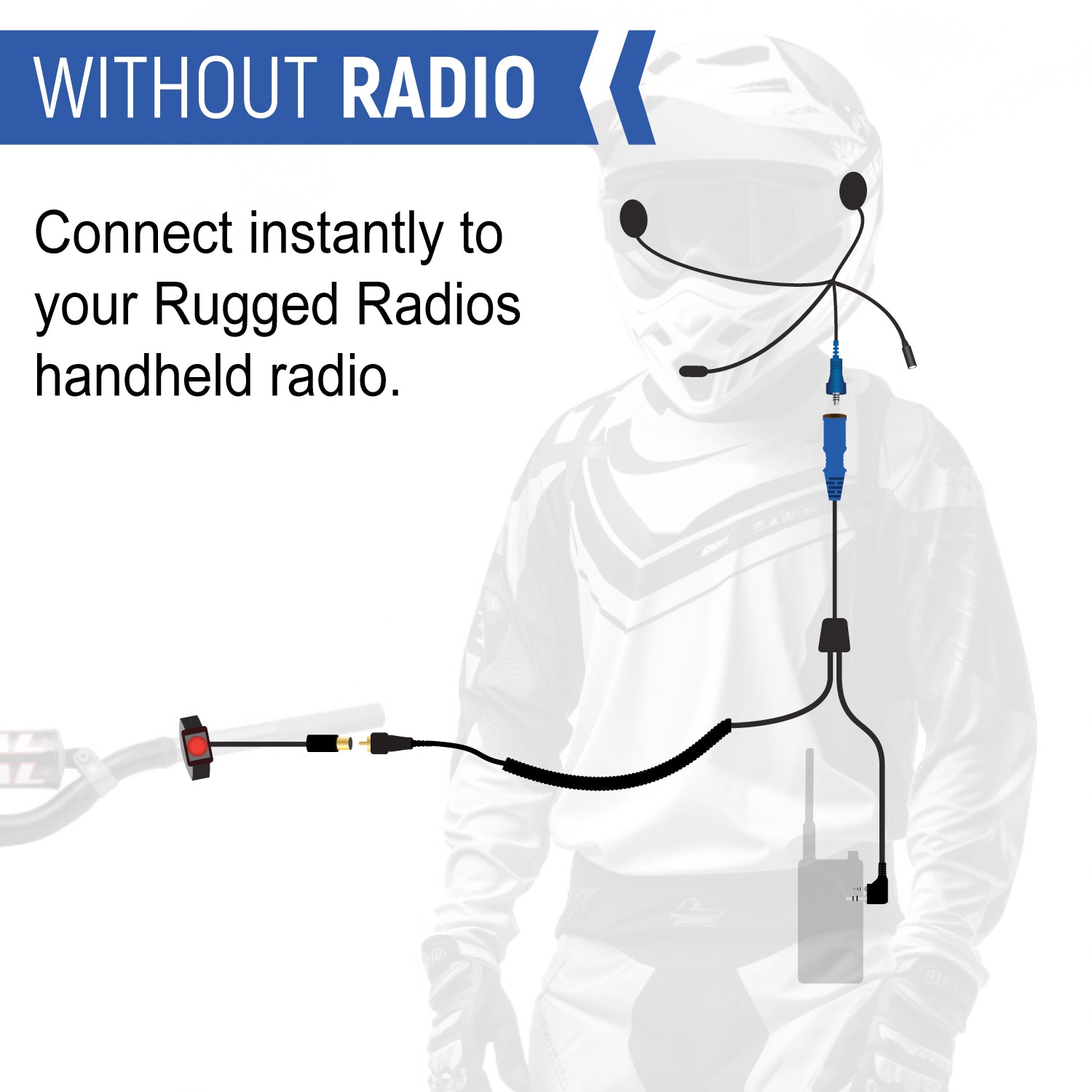 MOTO MAX Complete Motorcycle Communication Kit with Heavy-Duty OFFROAD Cables - V3