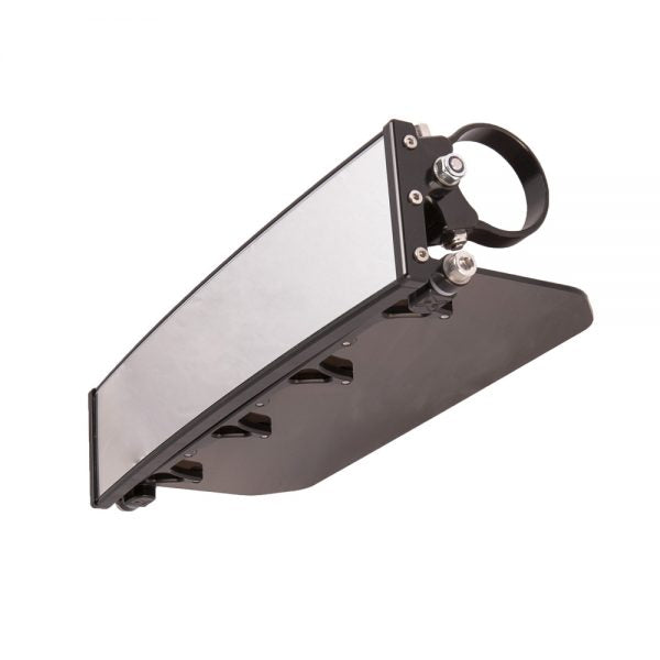 12″ Wide Panoramic Rearview Mirror with Folding Sun Visor – Tinted Shield by Axia Alloys