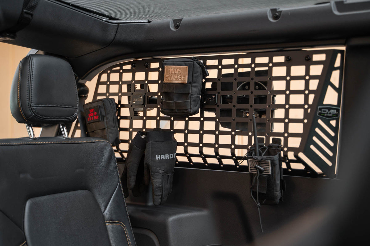2021 2024 Ford Bronco Rear Window Molle Panels DV8 Offroad