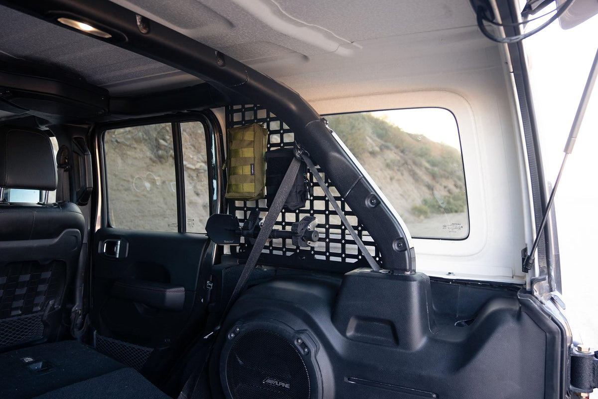 2018 2023 Jeep Wrangler Rear Window Molle Panels DV8 Offroad