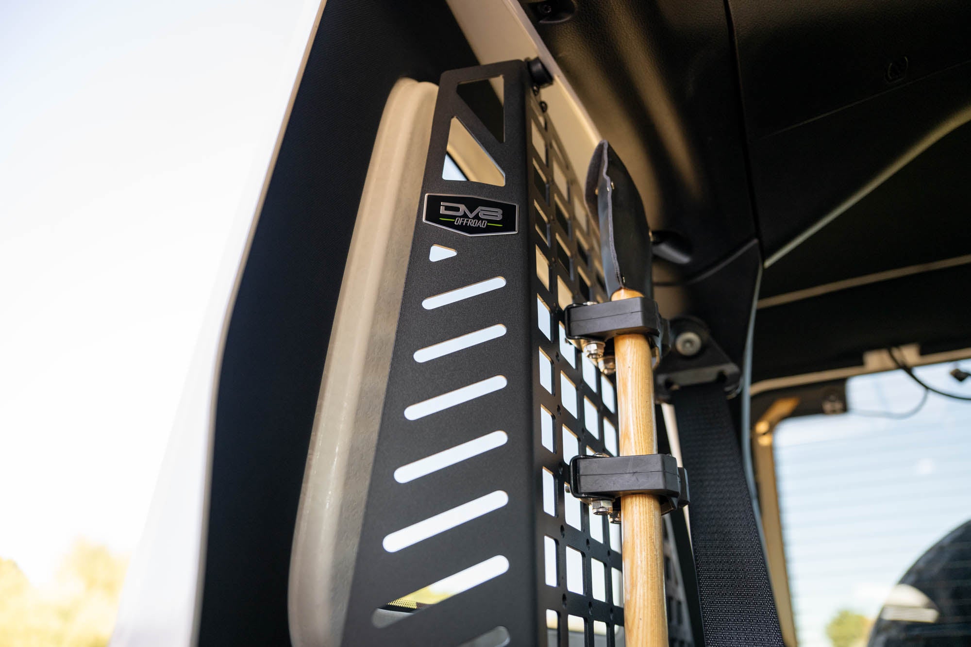 2018 2025 Jeep Wrangler 4 Door Rear Window Pocketed Molle Panels DV8 Offroad