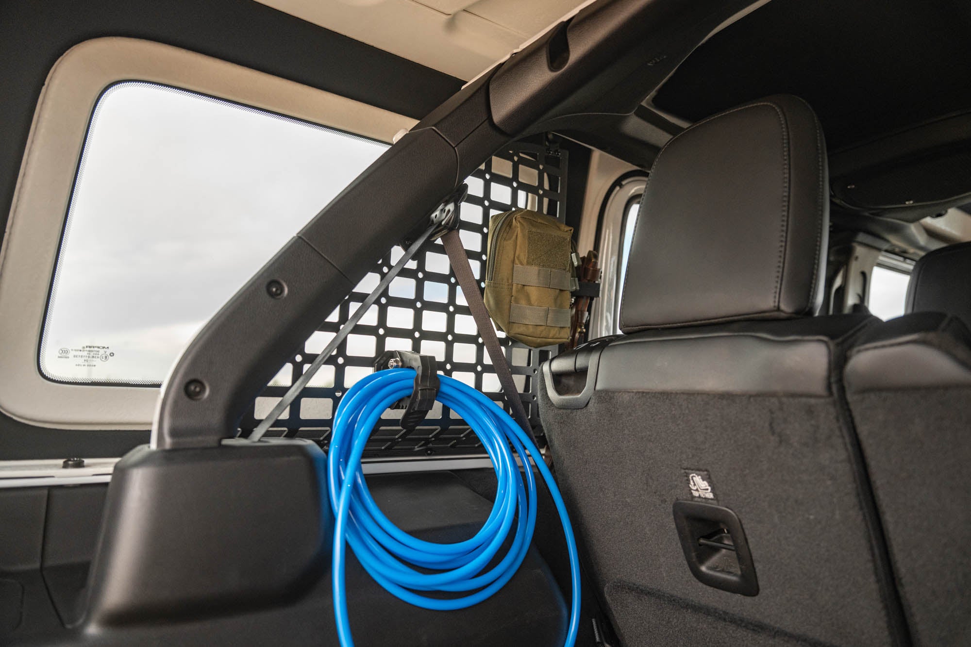 2018 2025 Jeep Wrangler 4 Door Rear Window Pocketed Molle Panels DV8 Offroad