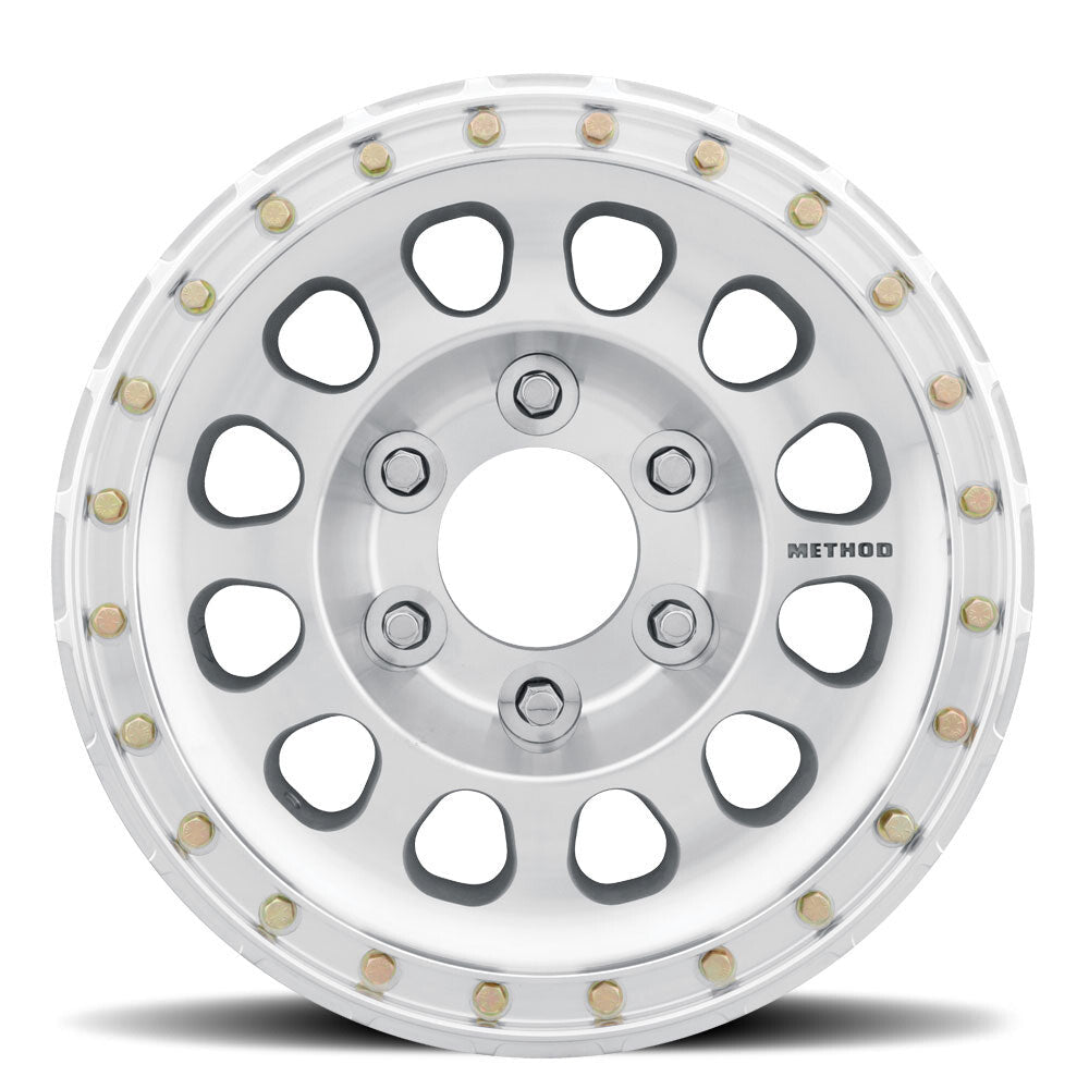 MR103 Beadlock, 17x9, -12mm Offset, 6x5.5, 108mm Centerbore, Machined Raw, Race Drilled, w/ BH-H24125, Method Race Wheels
