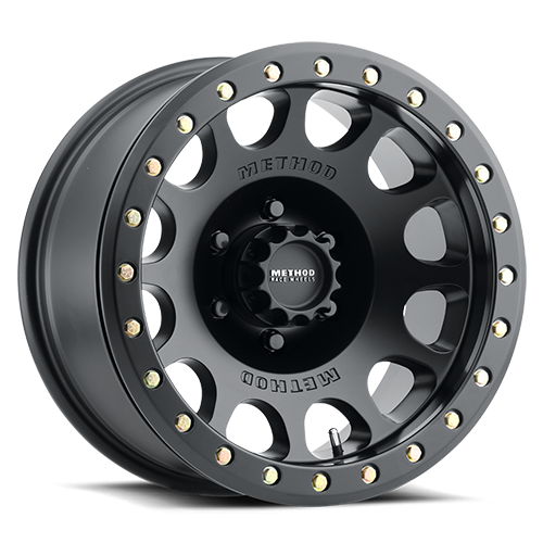 Aluminum Wheels 17x8.5 Beadlock MR105 Bolt Pattern 6 On 135 Offset 0 Lip Size 1.46 Matte Black MB Method