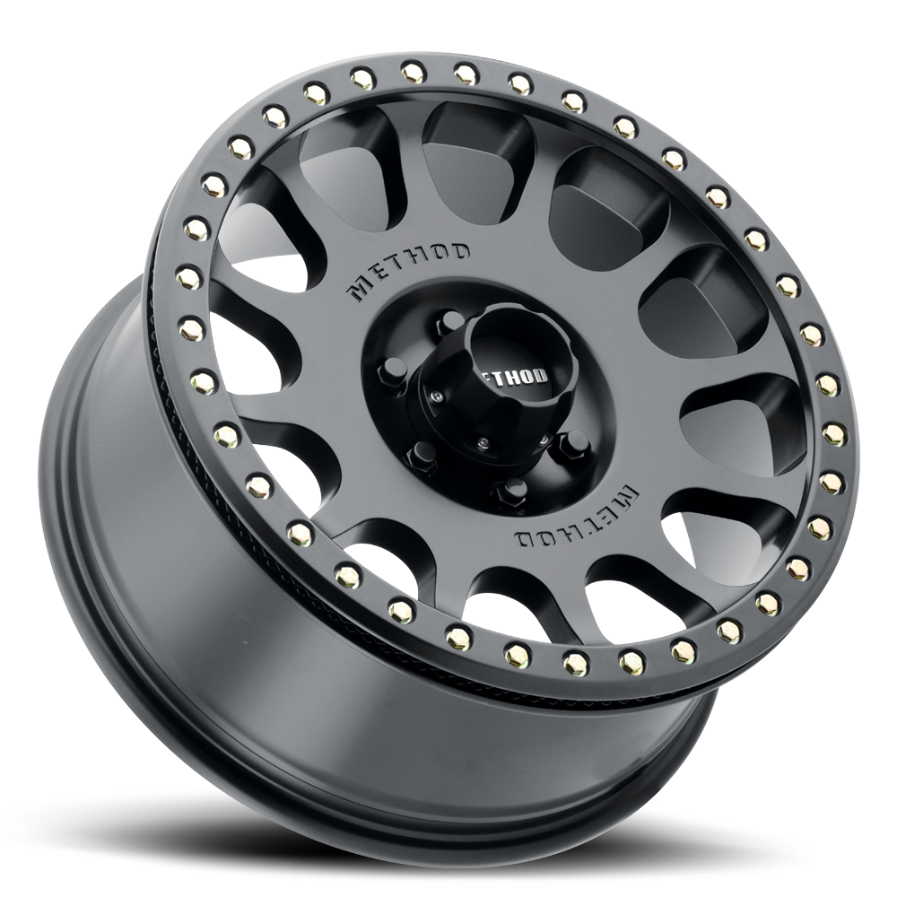 Aluminum Wheels 17x8.5 Beadlock MR105 Bolt Pattern 6 On 135 Offset 0 Lip Size 1.46 Matte Black MB Method