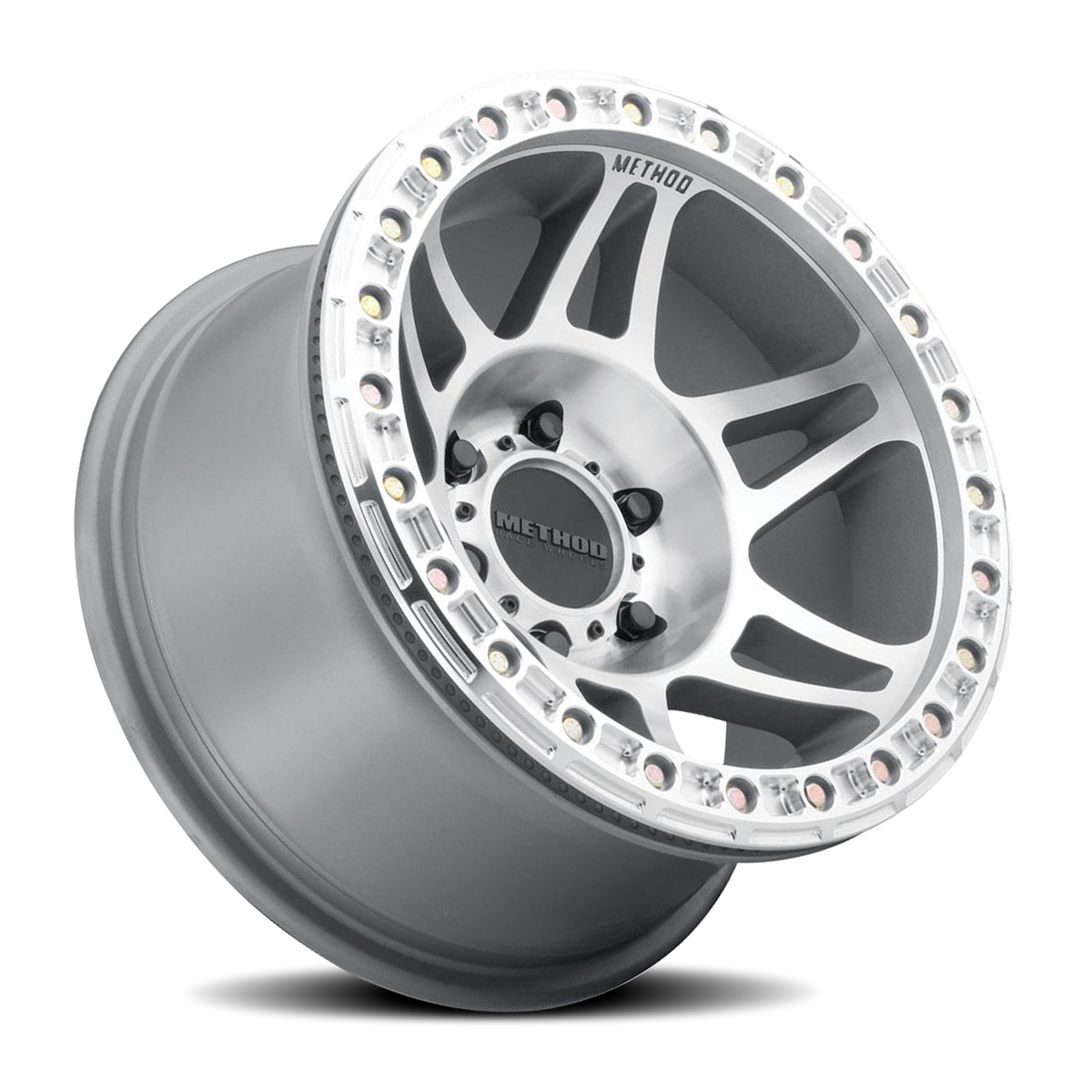 Aluminum Wheels 17x9 Beadlock MR106 Bolt Pattern 6 On 139.7 Offset -44 Lip Size 0 Machined SL Clear Coat Method