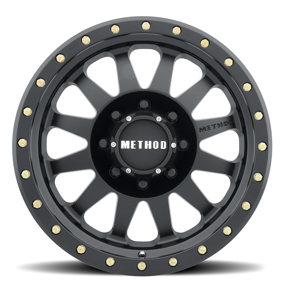 Aluminum Wheels 18x9 Double Standard MR304 Bolt Pattern 8 On 165.1 Offset -12 Lip Size 3.86 Matte Black MB Method