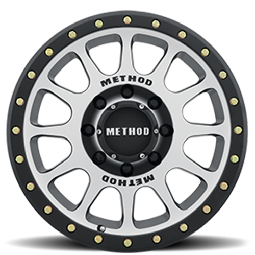 Aluminum Wheels 17x8.5 NV MR305 Bolt Pattern 8 On 165.1 Offset 0 Lip Size 1.3 Black BM Machined Face-Black Street Loc Method