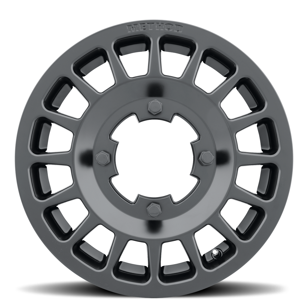 Aluminum Wheels 15x6 MR407 Bead Grip UTV Bolt Pattern 5 On 114.3 Offset 51 Lip Size 0 Matte Black MB Method
