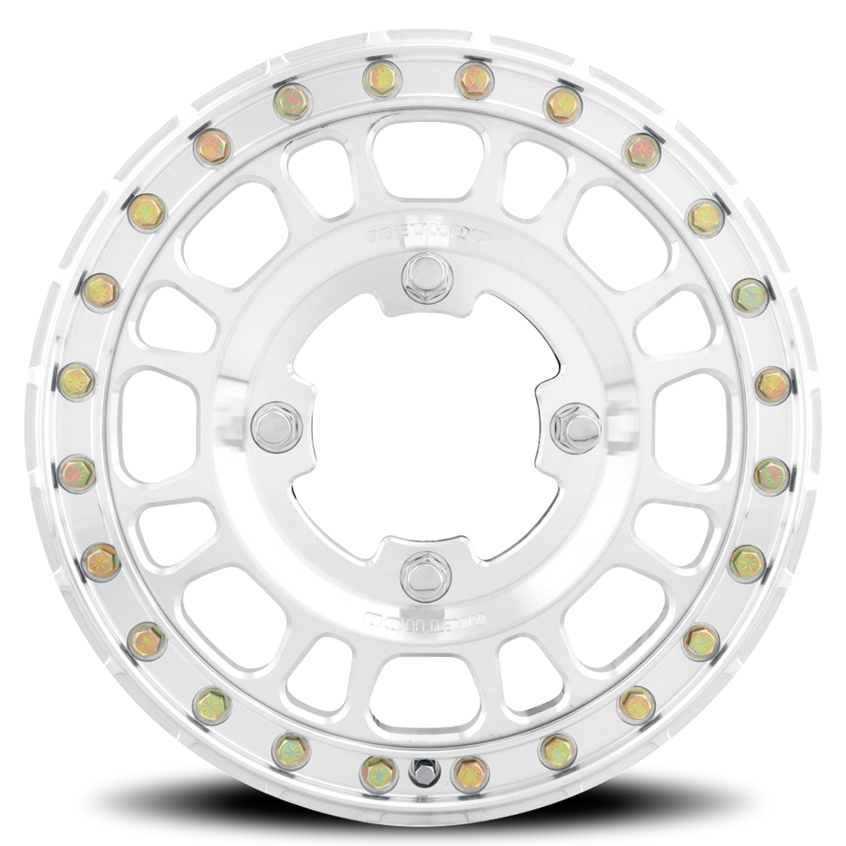 Aluminum Wheels 15x5 MR412 Beadlock UTV Bolt Pattern 4 On 156 Offset 43 Lip Size 0 Machined Raw Machined Method