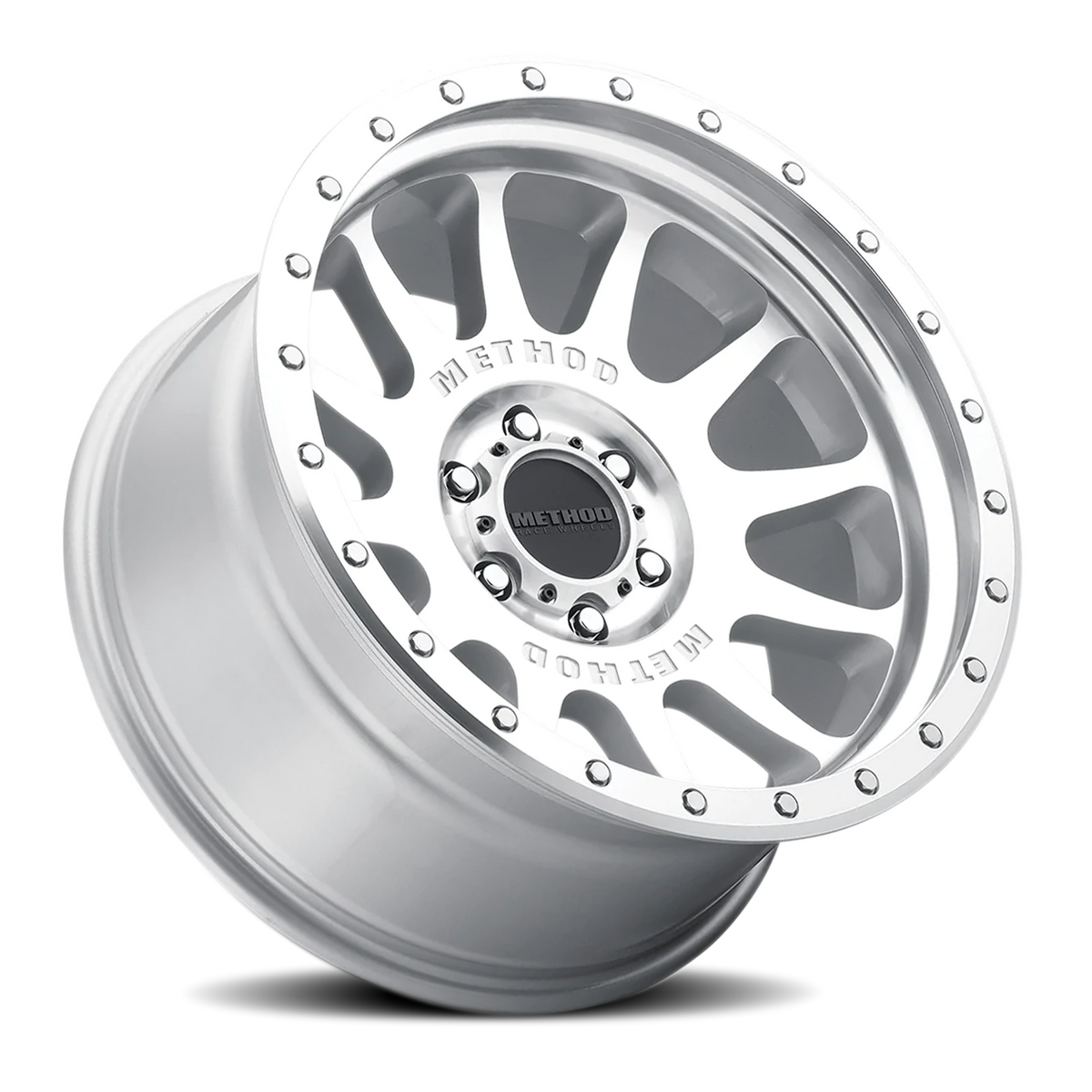 Aluminum Wheels 20x10 NV MR605 Bolt Pattern 8 On 165.1 Offset -24 Lip Size 2.83 Machined Silver SL Clear Coat Method