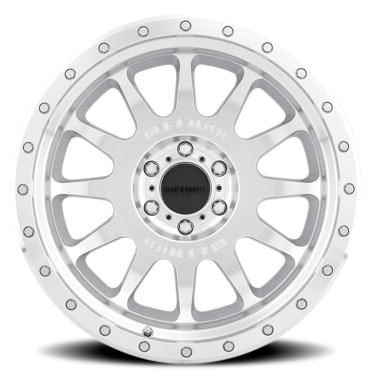 Aluminum Wheels 20x10 NV MR605 Bolt Pattern 8 On 180 Offset -24 Lip Size 2.83 Machined Silver SL Clear Coat Method