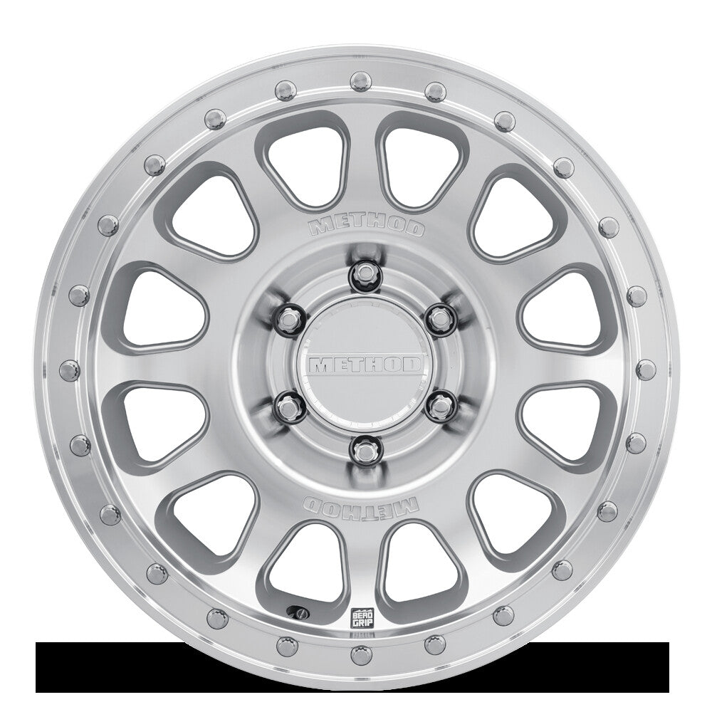 MR709 HD Bead Grip, 17x8.5, 0mm Offset, 6x135, 87mm Centerbore, Machined Clear Coat, Method Race Wheels