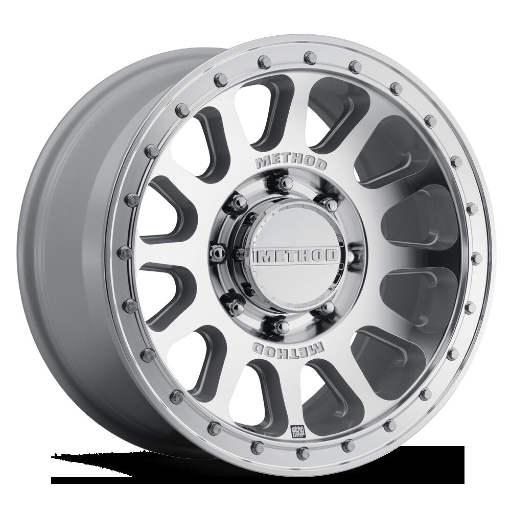 MR709 HD Bead Grip, 18x9, +12mm Offset, 8x170, 125mm Centerbore, Machined Clear Coat, Method Race Wheels