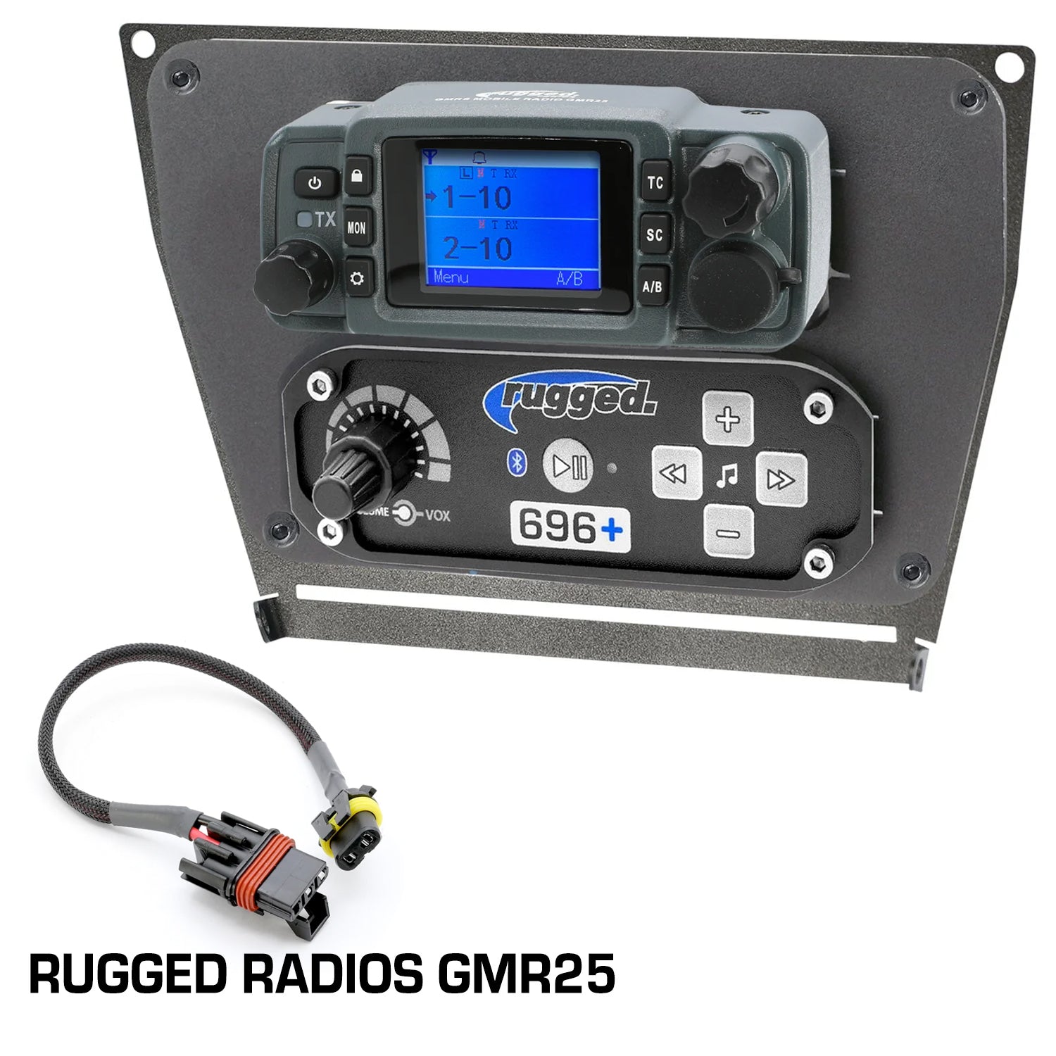 Polaris RZR PRO XP RZR Turbo R and RZR PRO R Dash Mount Radio and Intercom - Rugged M1/G1/G4/RM45/RM60/GMR45 with Switch Holes