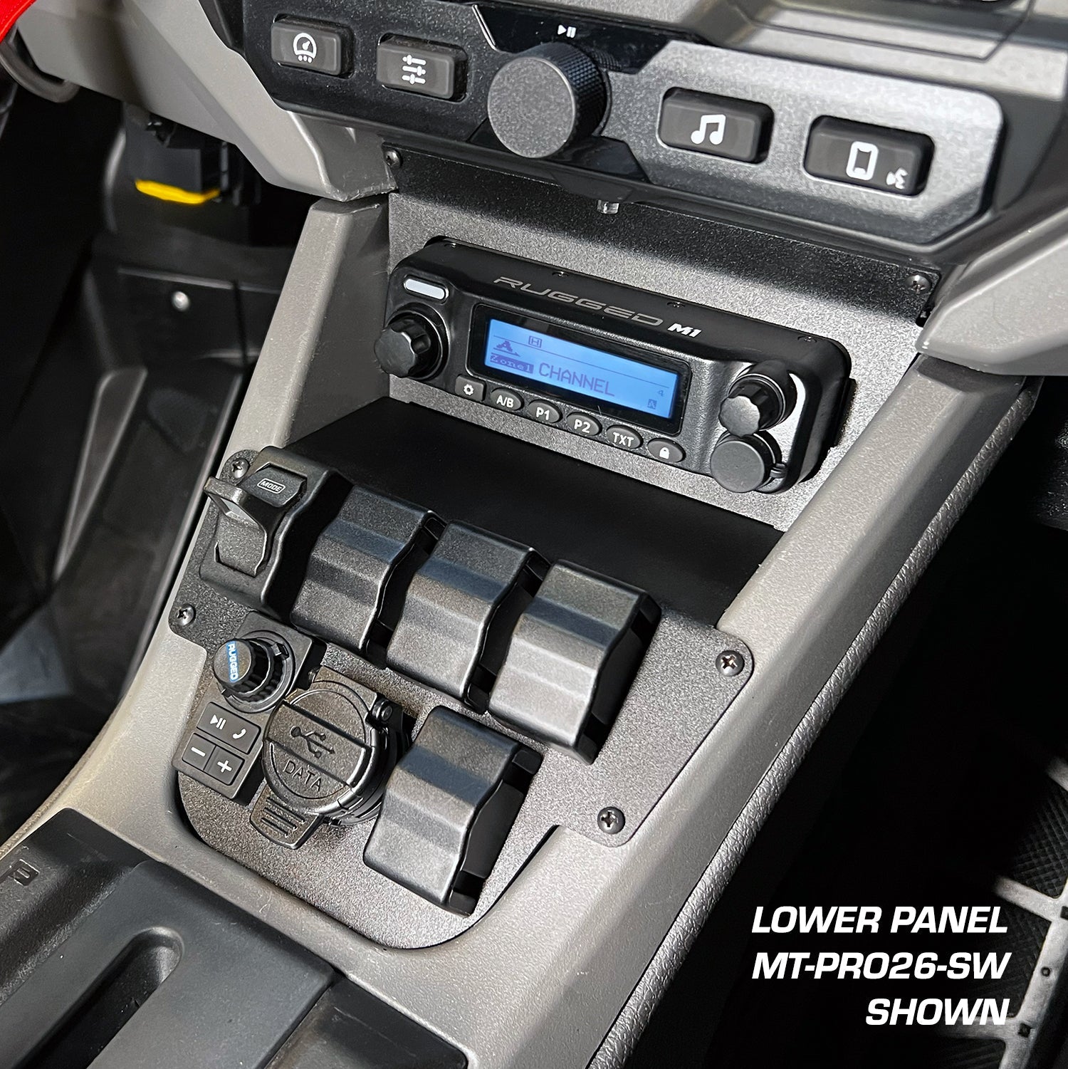 Lower Accessory Panel for 2026 Polaris RZR Pro R Ultimate with 10.4 Inch Touchscreen - Switch Pros 8
