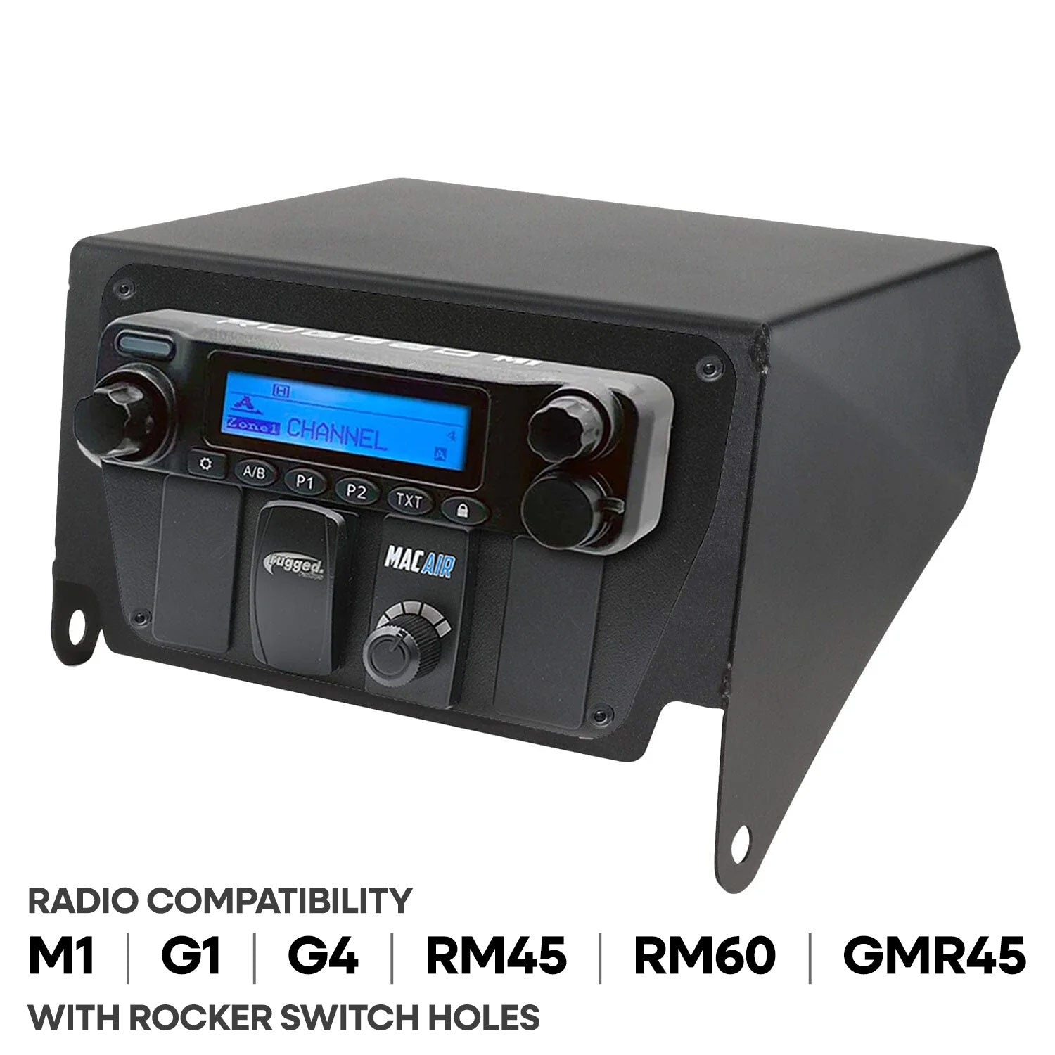 Can-Am X3 Multi-Mount Kit for Rugged UTV intercoms and radios, compatible with M1, G1, G4, RM45, RM60, and GMR45 models.