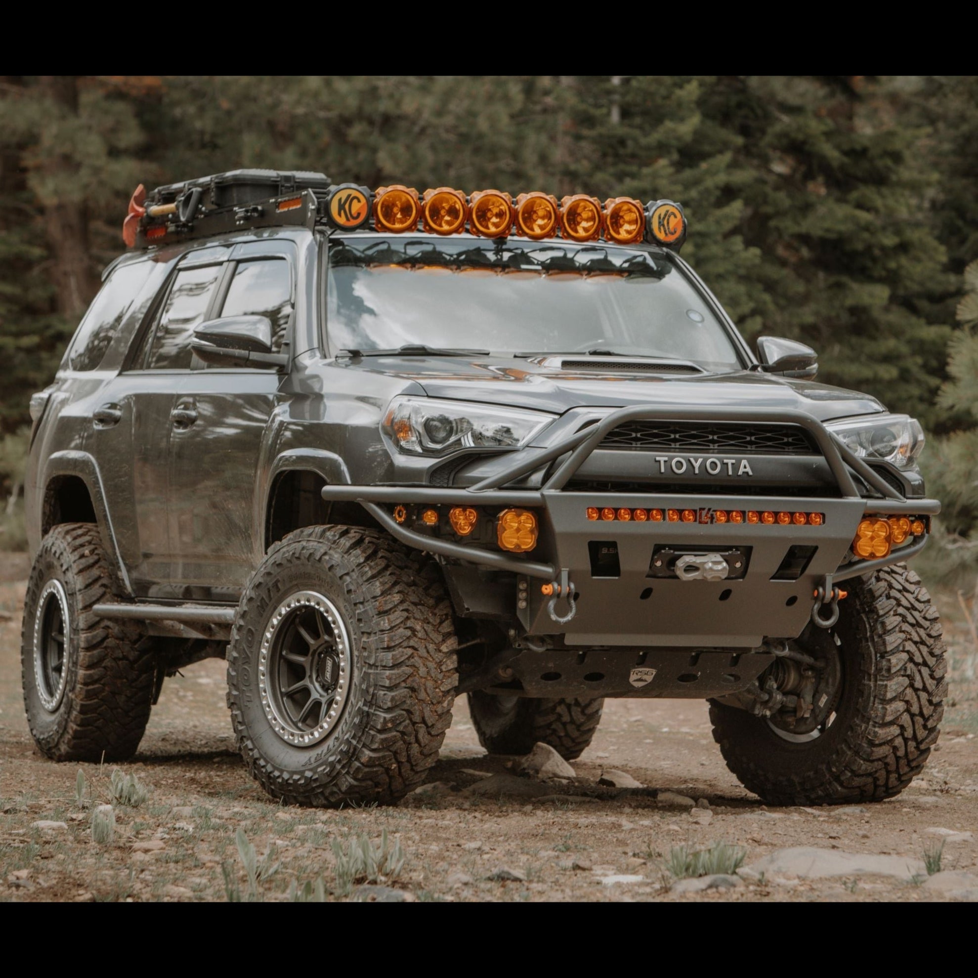 4Runner Hybrid Front Bumper for 5th Gen (2014-2024) enhances off-road capability and rugged style for Toyota 4Runner.