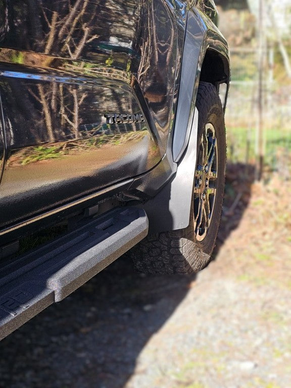 2024+ Toyota Tacoma TriXpoly Mid-Mudflaps designed for enhanced protection and style on off-road adventures.