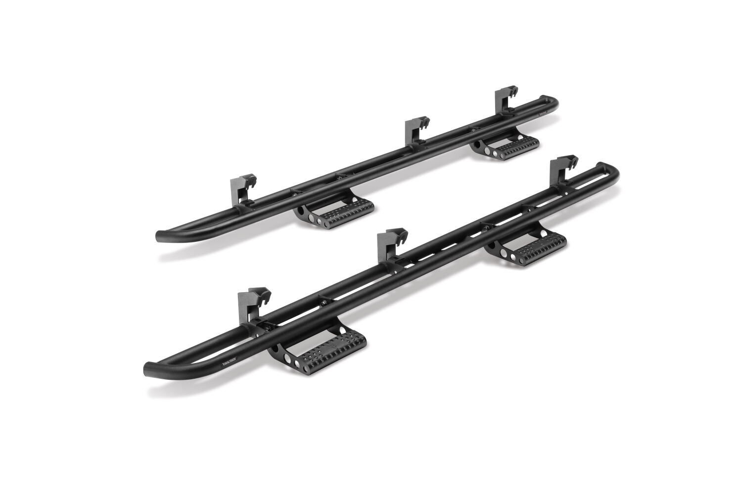 RKR Step System Cab Length (2 Step Mounts/2 Steps per Side) 1.75 Inch Rails 2017-2024 Nissan Titan/2016-2024 Titan XD Crew Cab Textured Black NFab