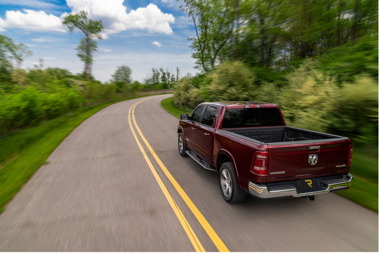 Roan Running Board Cab Length (2 Steps per Side) 2019-2025 (New Body Style) Ram 1500 Crew Cab Textured Black NFab