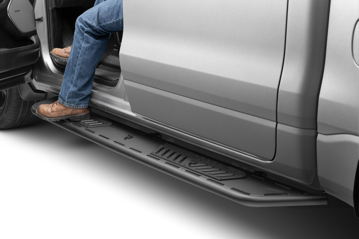 Roan Running Board Cab Length (2 Steps per Side) 2019-2025 (New Body Style) Ram 1500 Crew Cab Textured Black NFab
