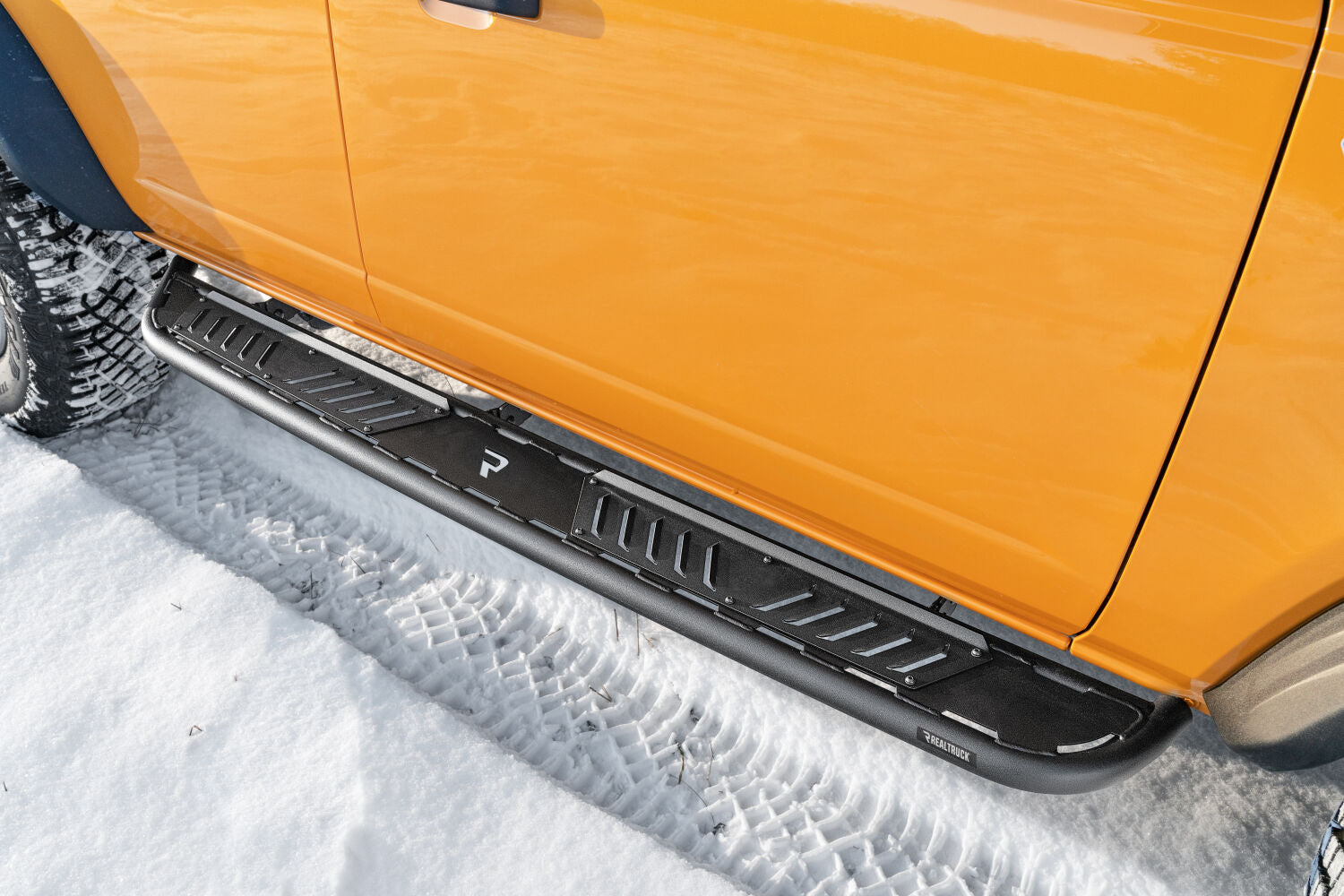 Roan Running Board Full Length (2 Steps per Side) 2021-2025 Ford Bronco 4-Dr Textured Black NFab