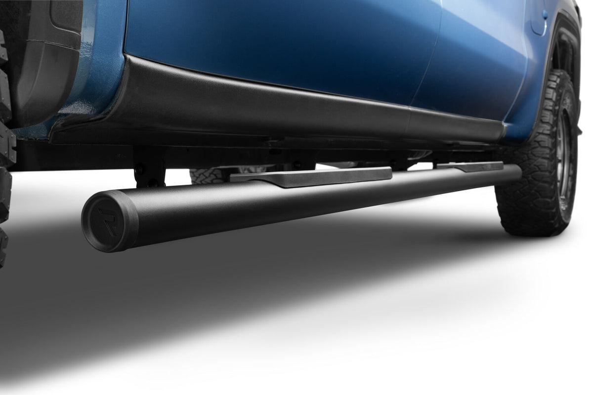 Traxio 3 Inch Nerf Bars 19-26 GM Silverado/Sierra 1500 20-26 GM Silverado/Sierra 2500/3500 Double Cab Textured Black N Fab