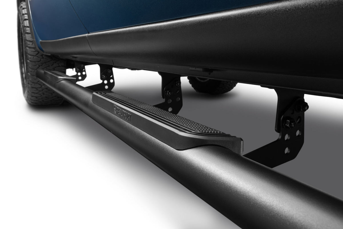 Traxio 3 Inch Nerf Bars 19-26 GM Silverado/Sierra 1500 20-26 GM Silverado/Sierra 2500/3500 Crew Cab Textured Black N Fab
