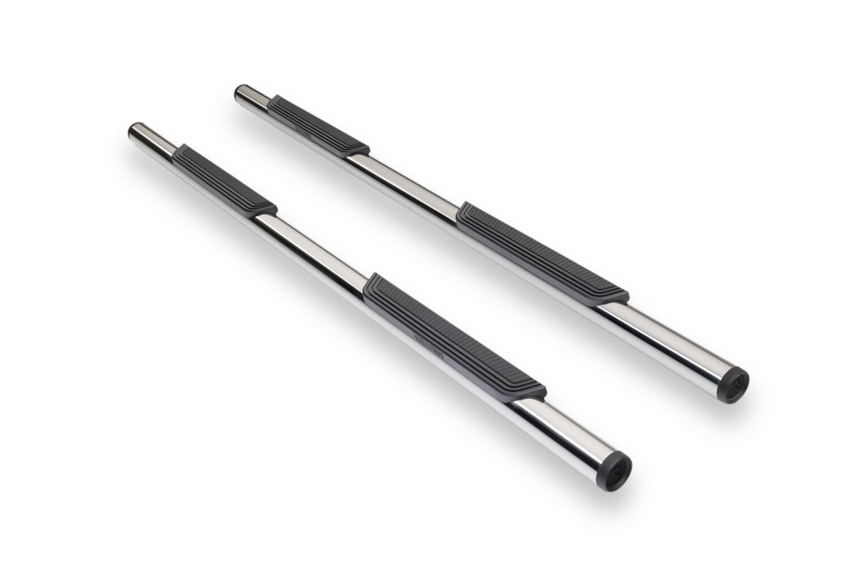 Traxio 3 Inch Nerf Bars 15-26 Ford F150/17-26 Ford F250/F350 Crew Cab Polished Stainless Steel N Fab