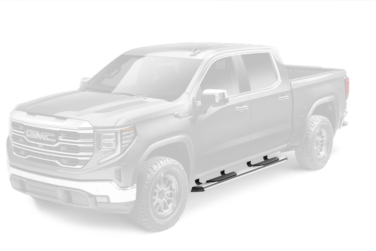 Traxio 4 Inch Nerf Bars 15-26 Ford F150/17-26 Ford F250/F350 Super Cab Polished Stainless Steel N Fab