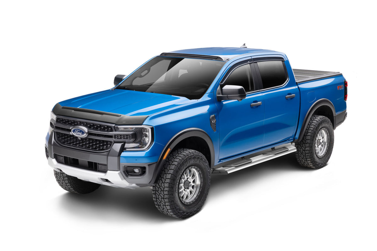 Traxio 5 Inch Nerf Bars 19-26 Ford Ranger SuperCrew Cab Polished Stainless Steel N Fab