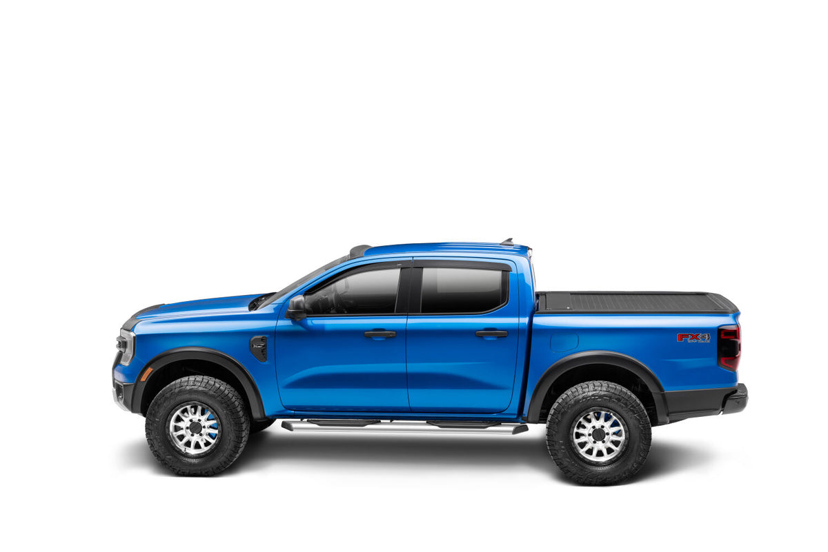Traxio 5 Inch Nerf Bars 19-26 Ford Ranger SuperCrew Cab Polished Stainless Steel N Fab