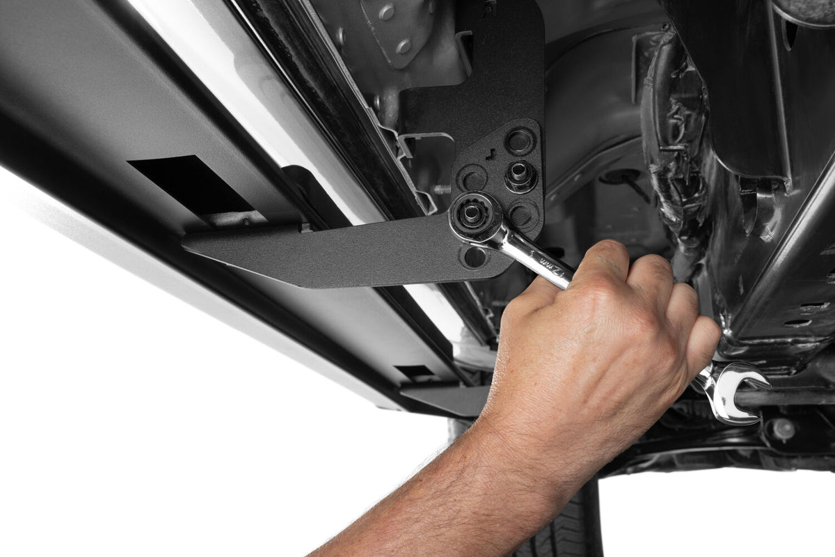Traxio 5 Inch Nerf Bars 24-26 Toyota Tacoma Double Cab Textured Black N Fab
