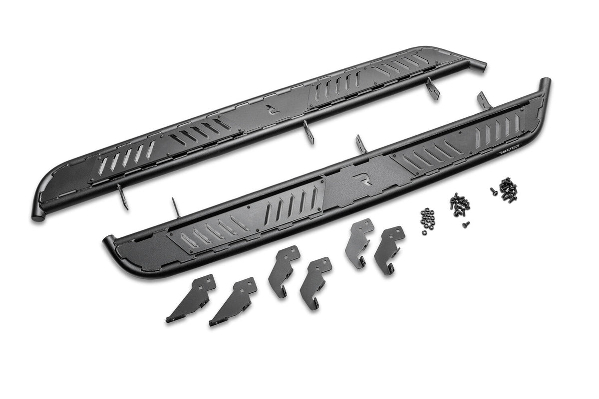 Roan Running Boards Full Length (1 Step per Side) 2019-2025 Jeep Gladiator JT Textured Black NFab