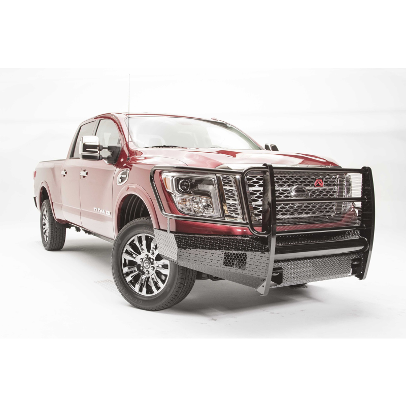Fab Fours Black Steel Front Bumper w/ Grille Guard Model NT16-K3760-1