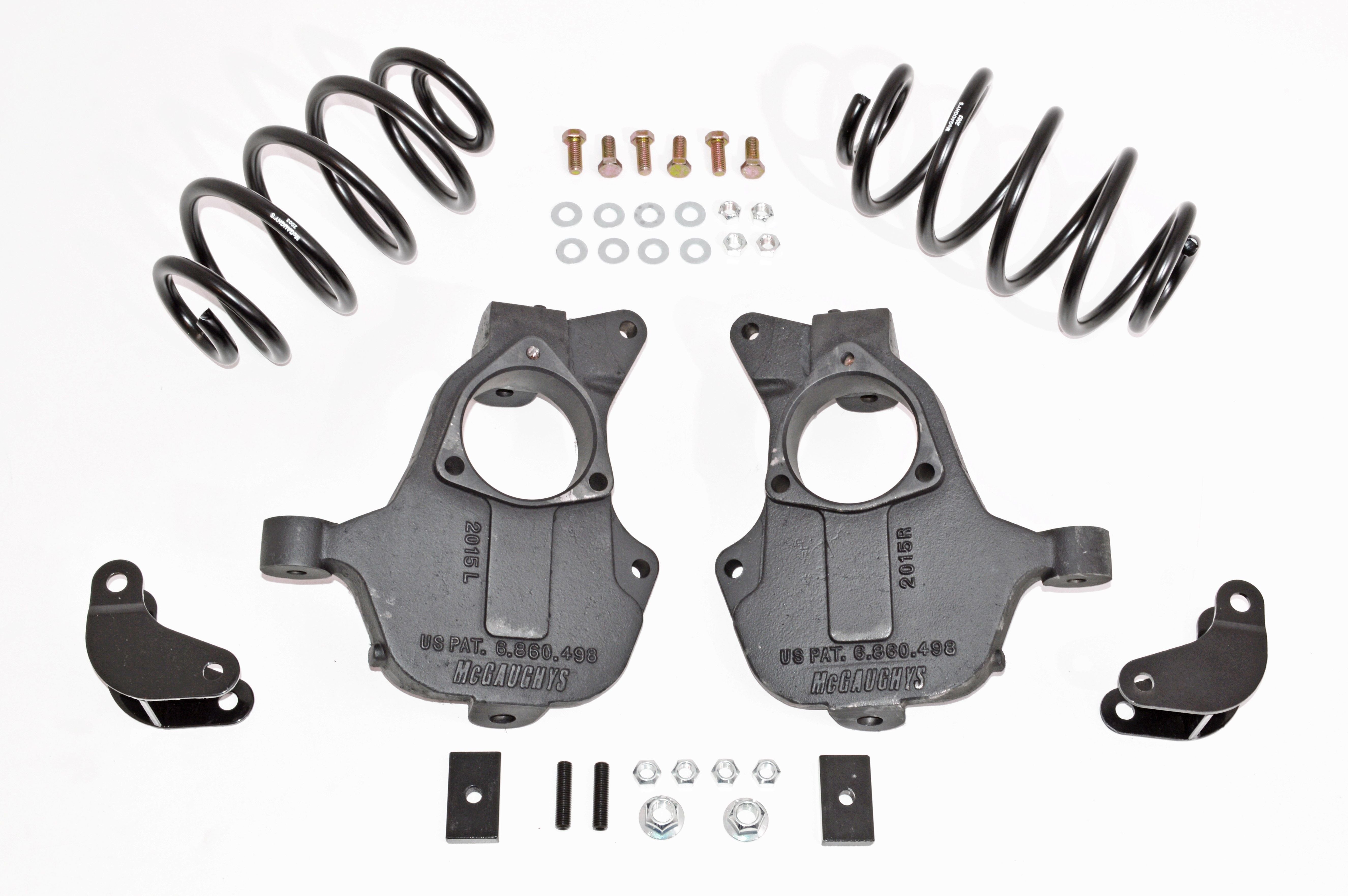 2014-20 GM SUV 1500 (2WD ONLY) 2/3" Deluxe Drop Kit (Spindles, Rear Coils, & Shock Extenders) NO Factory Auto Leveling Shocks