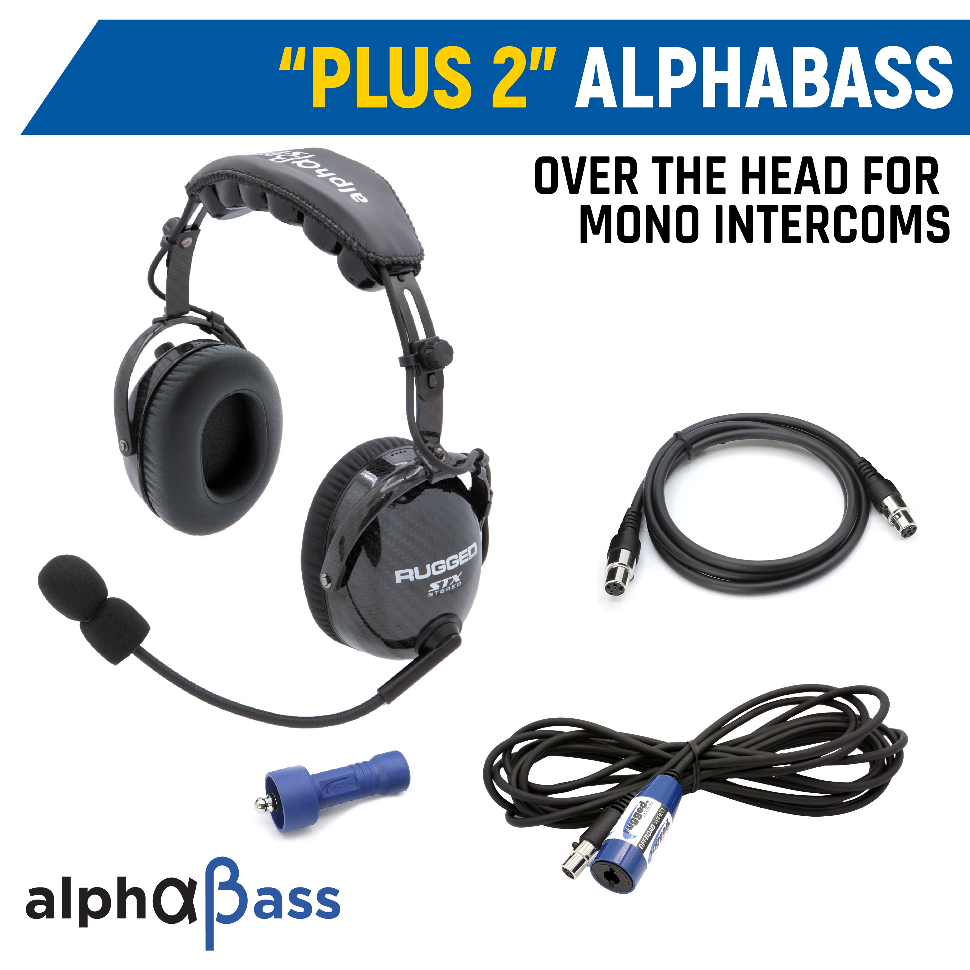 Rear Seat Expansion Kit with Helmet Kits or Headsets - STX Stereo / AlphaBass Headset - Over the Head
