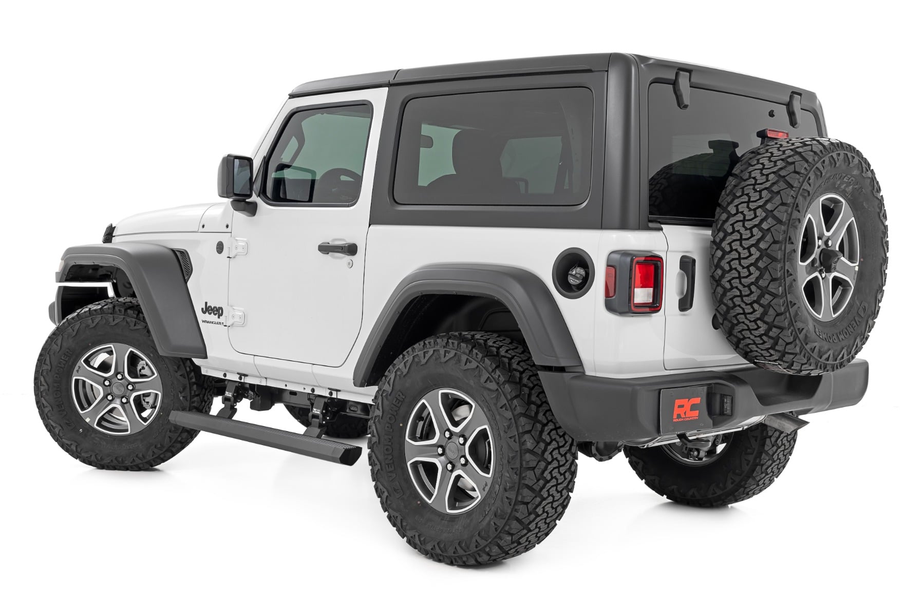 Power Running Boards Dual Electric Motor 2 Door Jeep Wrangler JL (18-26) Rough Country