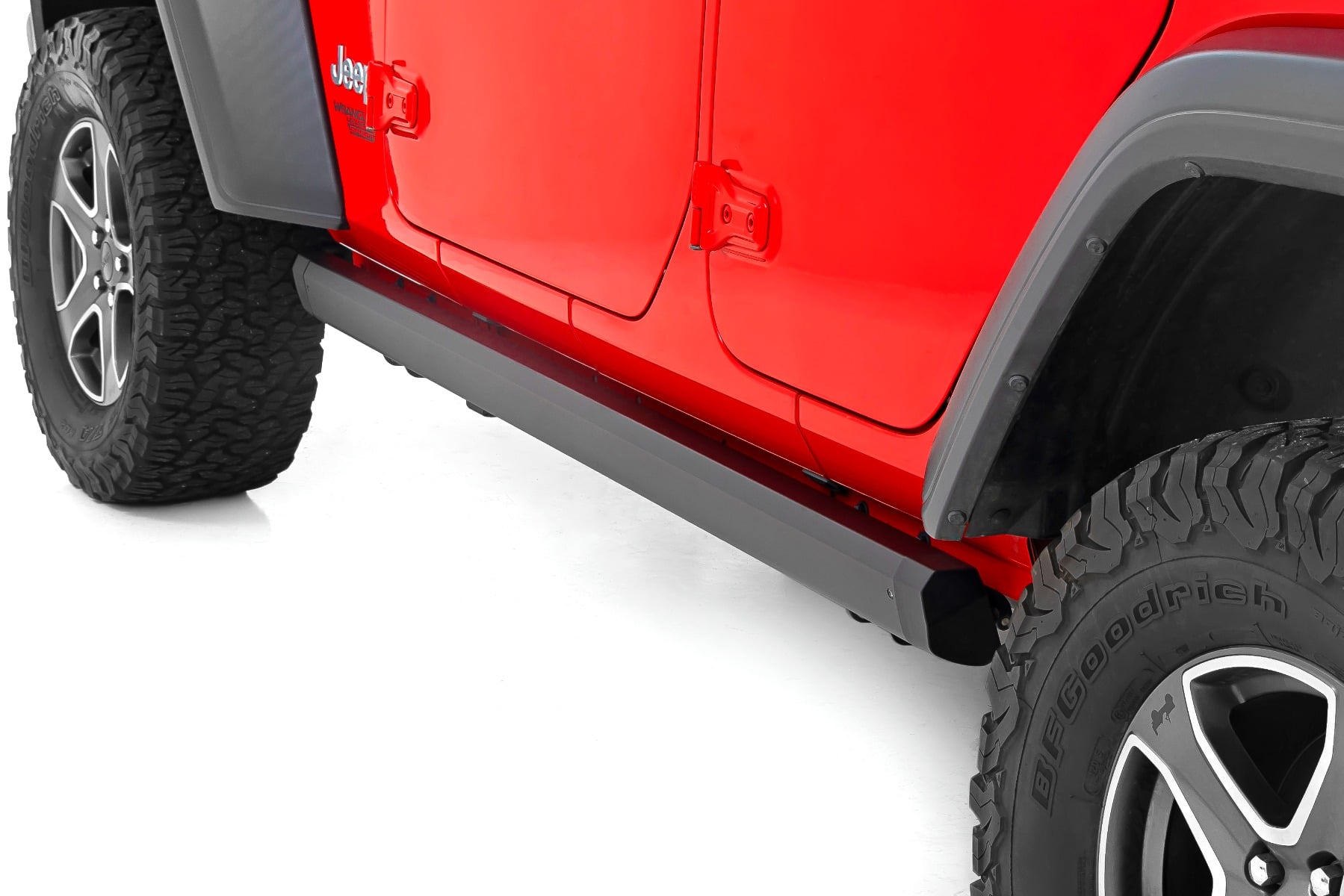 Power Running Boards Dual Electric Motor 4 Door Jeep Wrangler JL (2018-2026) Rough Country