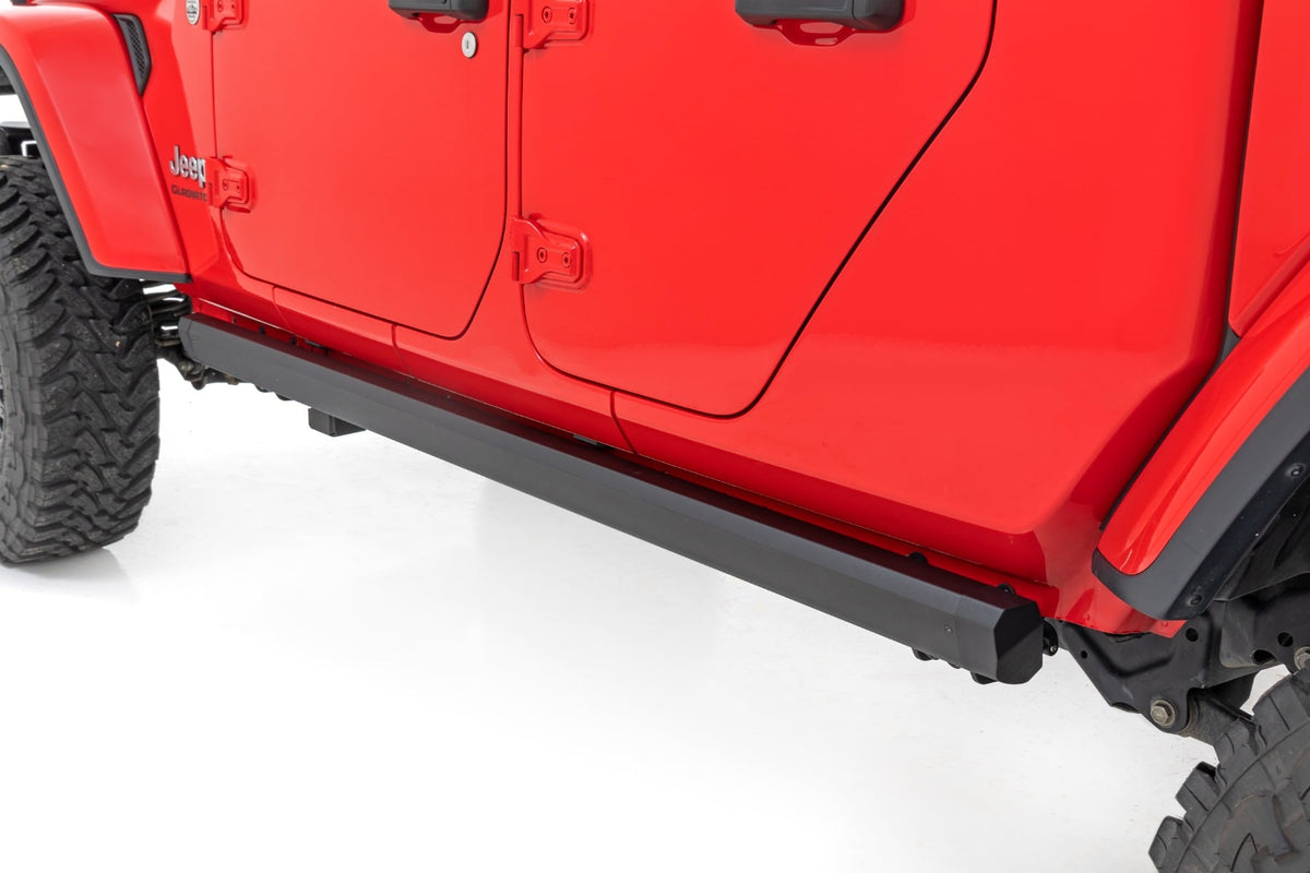 Power Running Boards Dual Electric Motor Jeep Gladiator JT 4WD (20-25) Rough Country