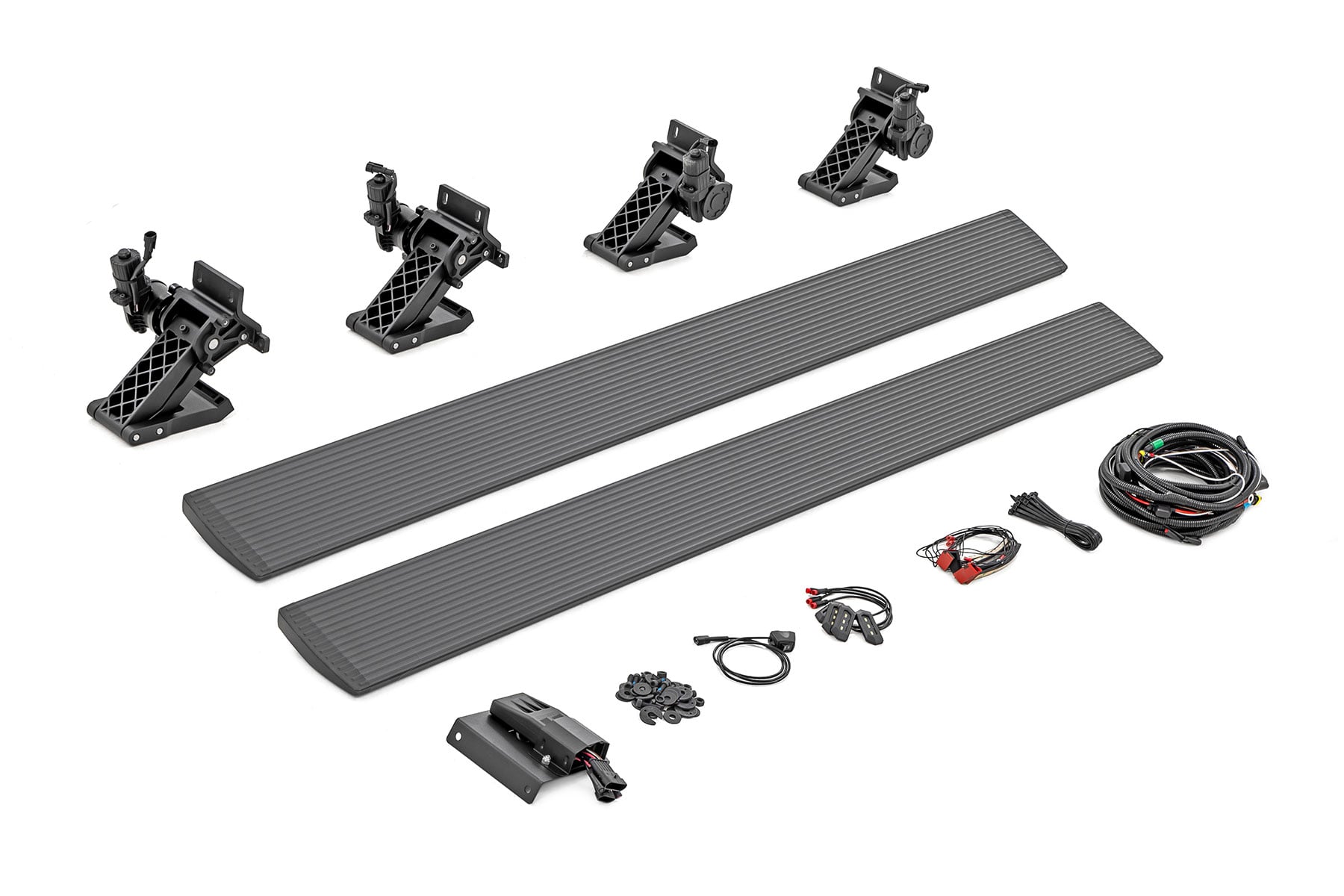Power Running Boards Dual Electric Motor Crew Cab Ford F-150/Lightning/F-250/F-350/Raptor (15-26) Rough Country