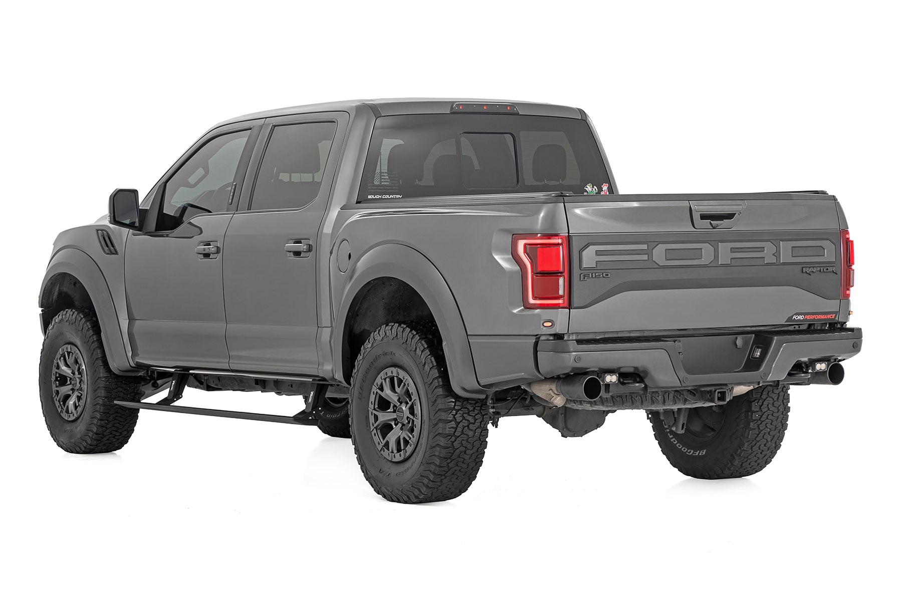 Power Running Boards Dual Electric Motor Crew Cab Ford F-150/Lightning/F-250/F-350/Raptor (15-26) Rough Country