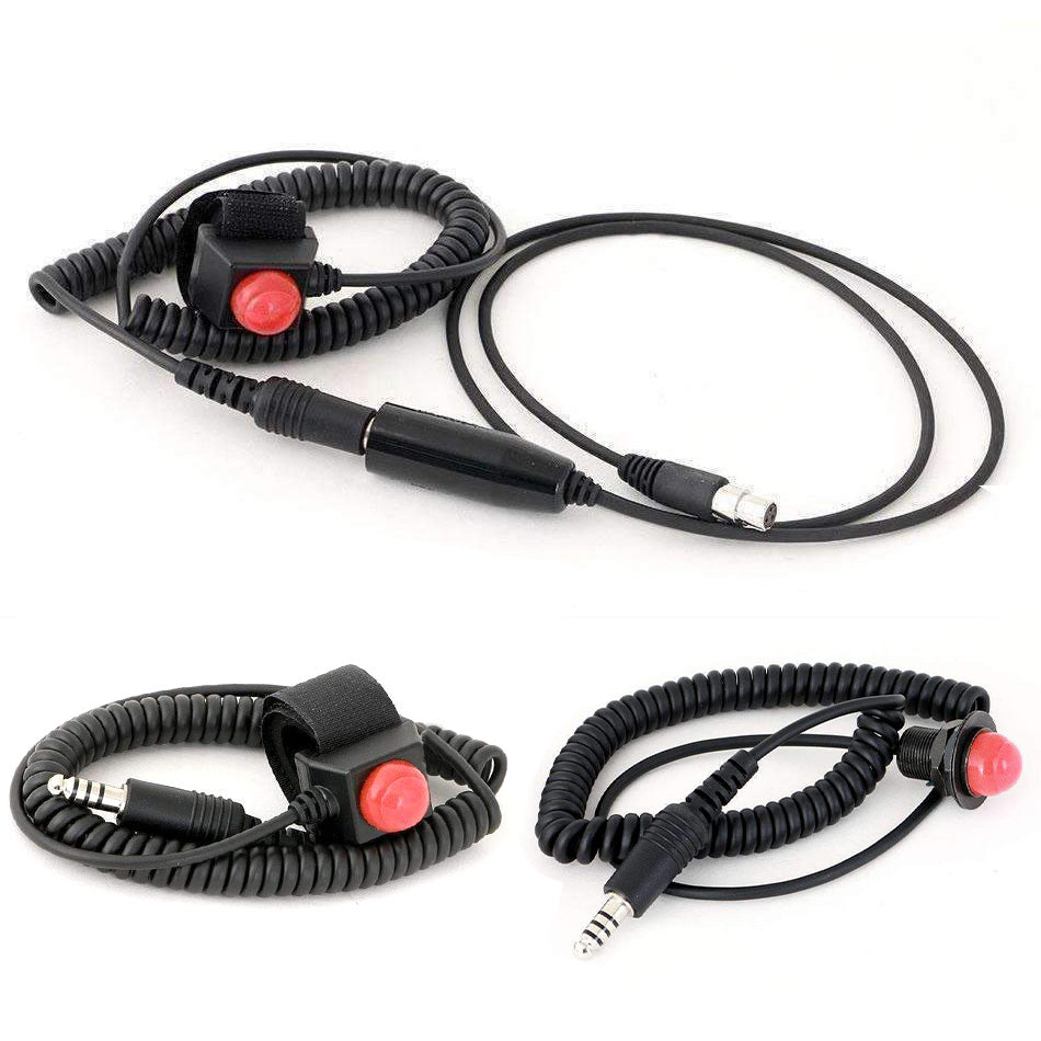 Quick Disconnect Push to Talk Buttons - Complete Hole Mount Quick Disconnect PTT Kit