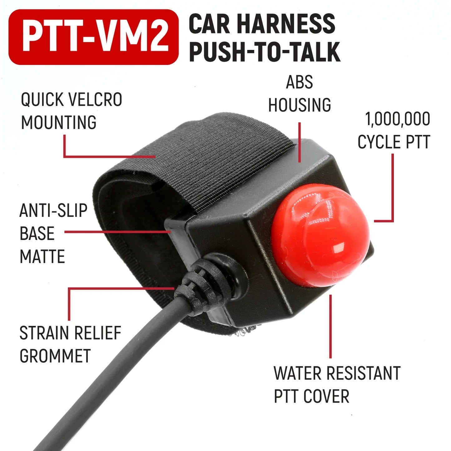 RUGGED Wired Driver Only Communication Kit with R1 Radio - Kit with Helmet Speakers