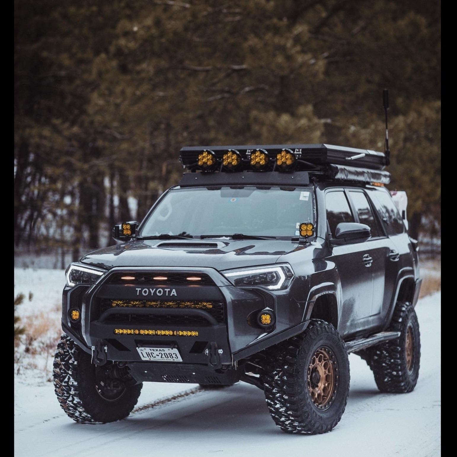 High clearance 4Runner Lo Pro bumper for 5th Gen models, 2014-2024, enhancing off-road capability and style.